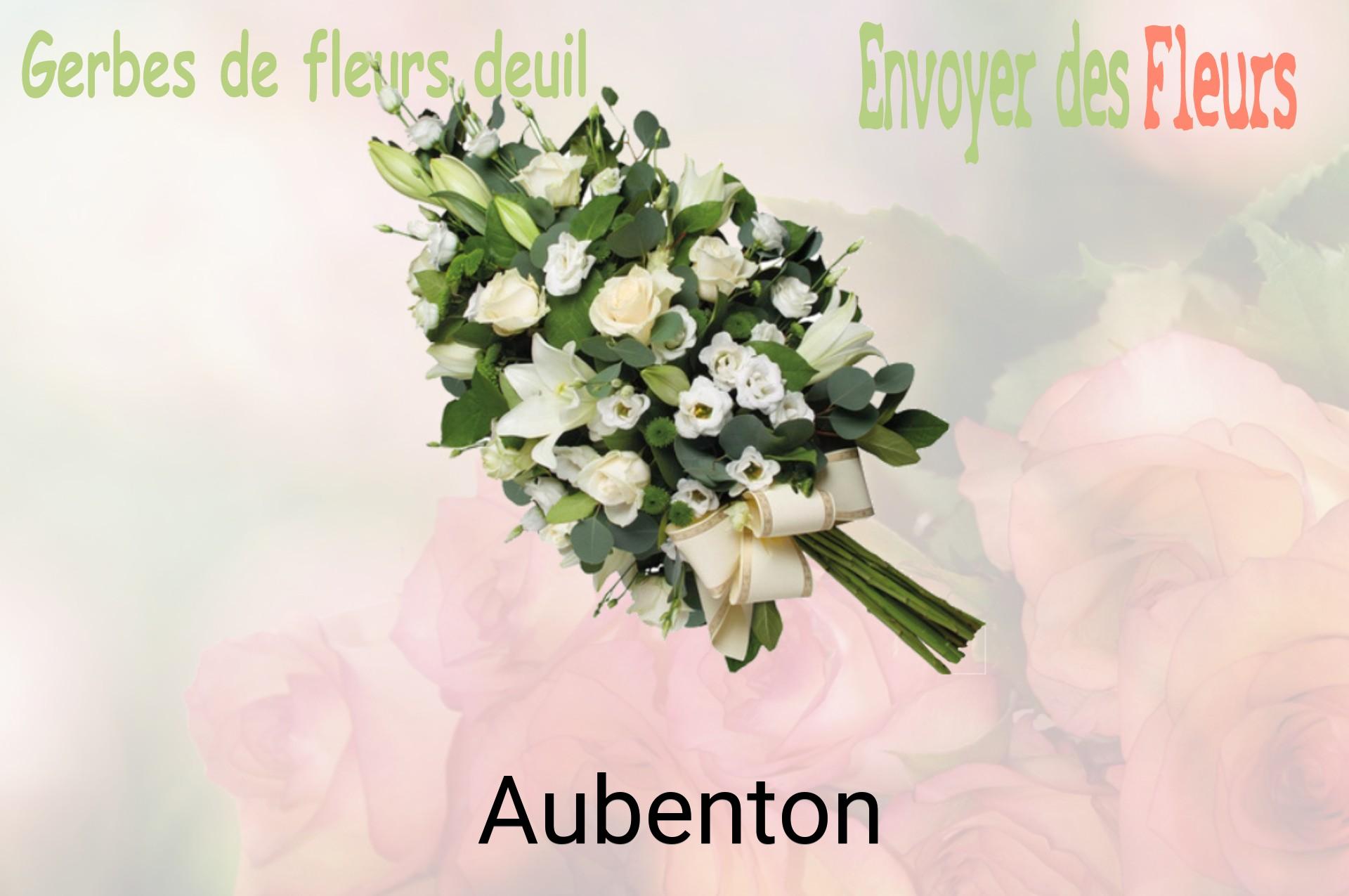 Gerbe de fleurs de deuil livrée à Aubenton